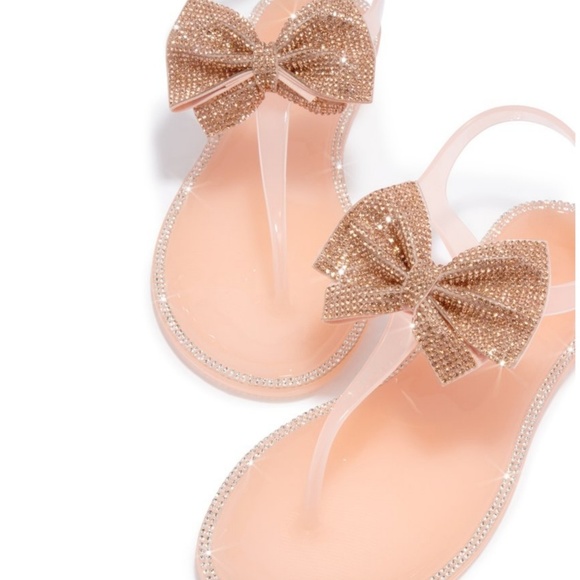 𝙇𝙖𝙨𝙩 𝙎𝙞𝙯 6 💎Nude Rhinestone Encrusted Bow - Picture 8 of 8